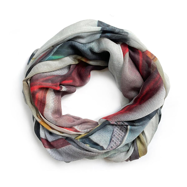 EYE INSPECTION linen blend scarf