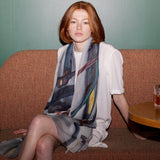 EYE INSPECTION linen blend scarf