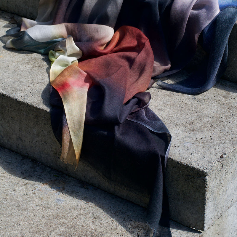 PARIS BY NIGHT linen blend scarf